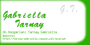 gabriella tarnay business card